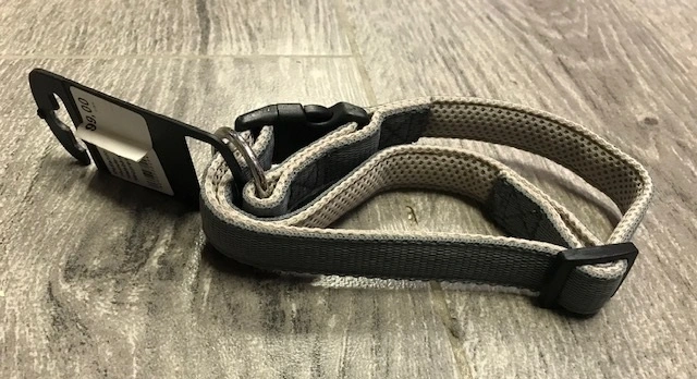 Petlando Hundehalsbånd i Neopren Grå S - blødt hundehalsbånd i neopren